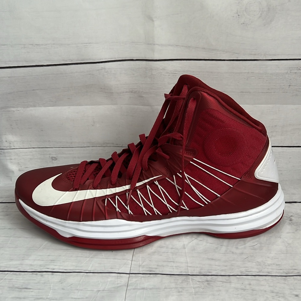 Summer Sale: Nike Hyperdunk TB Maroon High Top 524882-600 Mens Size: 17 - Picture 5 of 10